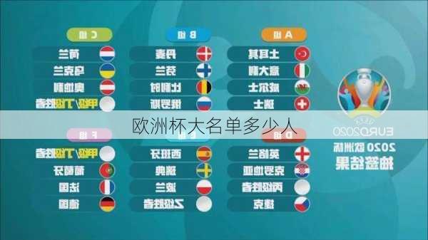 欧洲杯大名单多少人-第1张图片-楠锦体育网