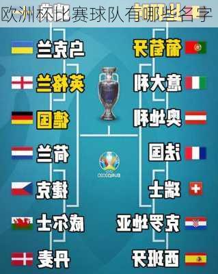 欧洲杯比赛球队有哪些名字-第1张图片-楠锦体育网