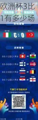 欧洲杯3比1有多少场-第1张图片-楠锦体育网